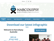 Tablet Screenshot of narcolepsysupportaustralia.com